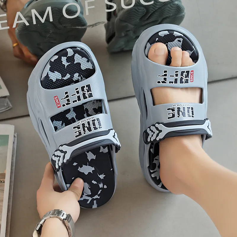 YUZHAOLIN Beach Sandals Unisex Gray Black/Black/Khaki/Black Blue/Fruit Green/White-19