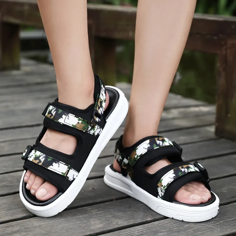 YUZHAOLIN Beach Sandals Unisex Black Gold/Black White/Camouflage-8