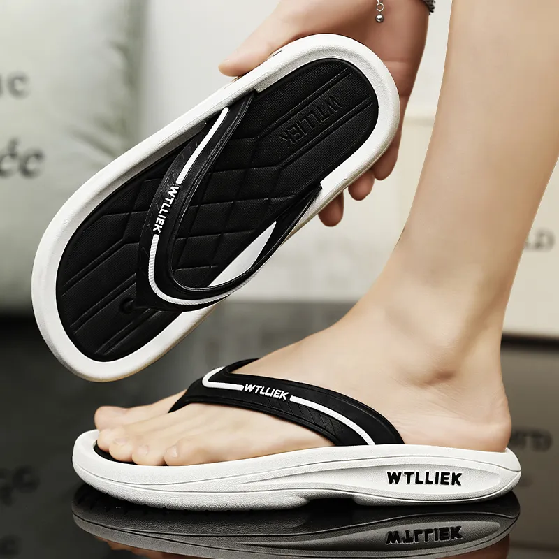 YUZHAOLIN EVA Odor Resistant Abrasion Resistant Slip Resistant Flip Flops Men's-1
