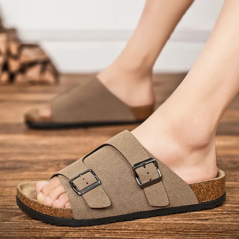YUZHAOLIN EVA Rubber Sole Slip Resistant Abrasion Resistant Slide Slippers Unisex-4