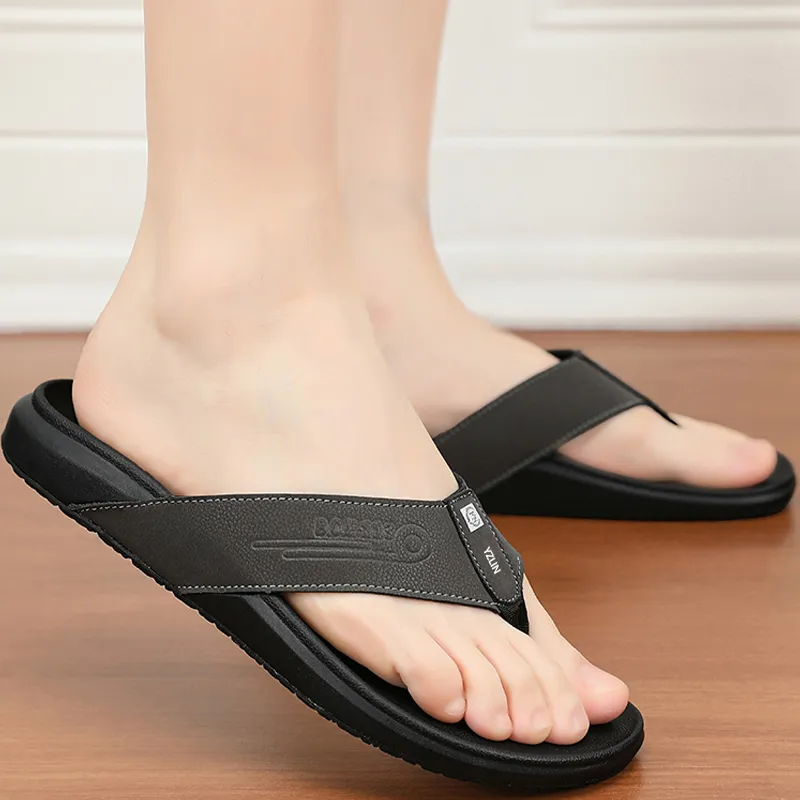 YUZHAOLIN Abrasion Resistant Slip Resistant Flip Flops Men's-2