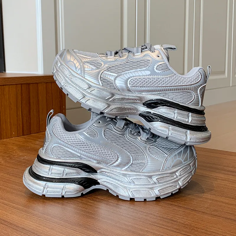YUZHAOLIN Anti-Slip And Wear-Resistant Height Increasing Low-Top Chunky Sneakers Women's-22
