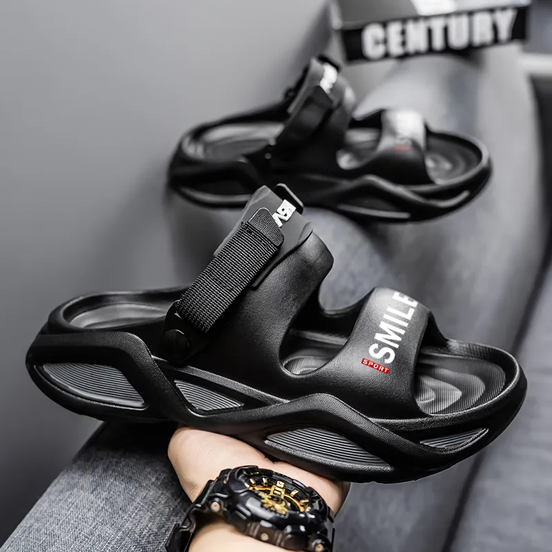 YUZHAOLIN Beach Sandals Men Black Gray/Mint Green-7