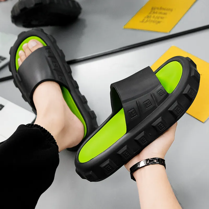 YUZHAOLIN EVA Slip Resistant Abrasion Resistant Slide Slippers Men's-3