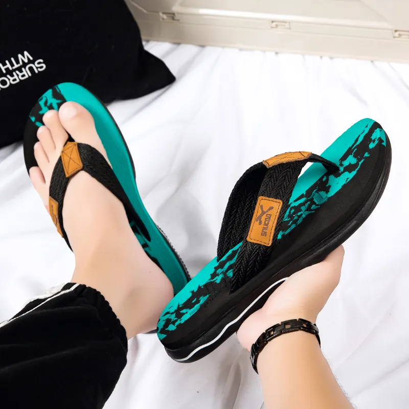 YUZHAOLIN Rubber Sole Abrasion Resistant Slip Resistant Flip Flops Men's-14