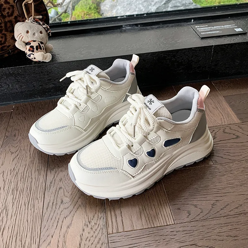 YUZHAOLIN Anti Slip Wear Resistant Low Top Chunky Sneakers Women's-2