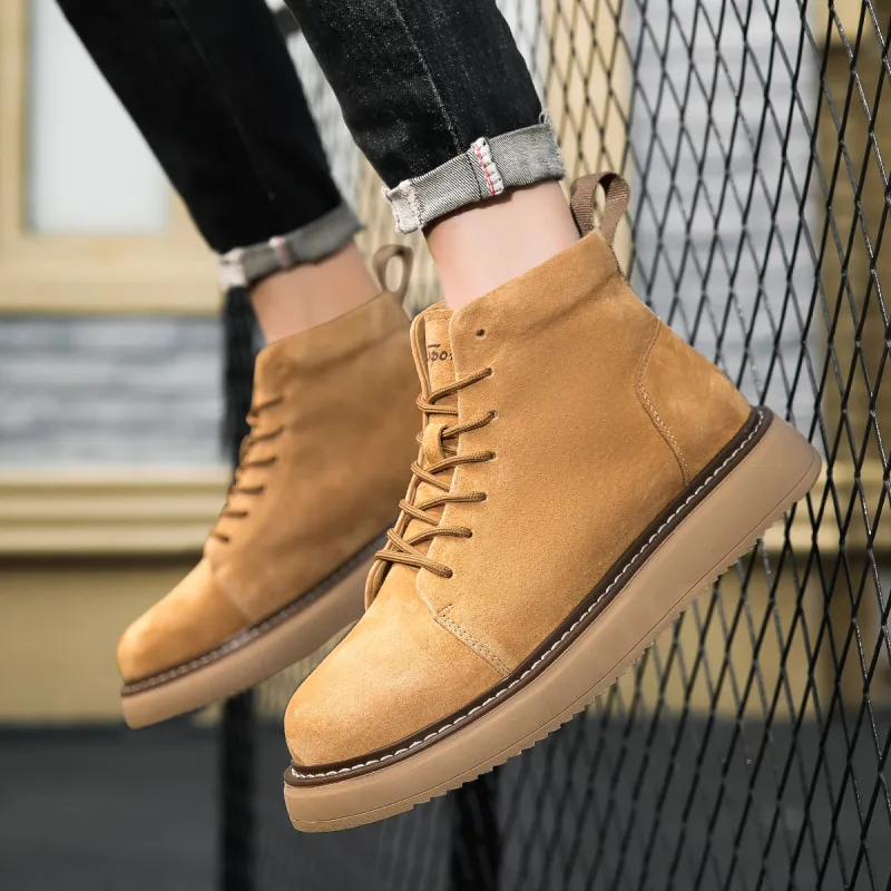 YUZHAOLIN Ankle Boots Men's Brown-4
