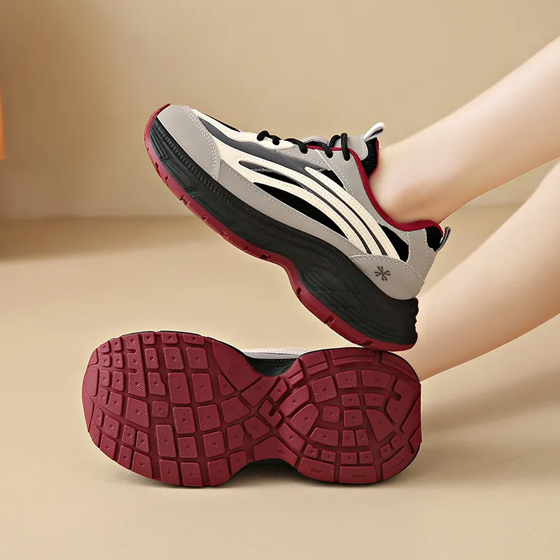 YUZHAOLIN Anti Slip And Wear Resistant Height Increasing Low Top Chunky Sneakers Women's-1