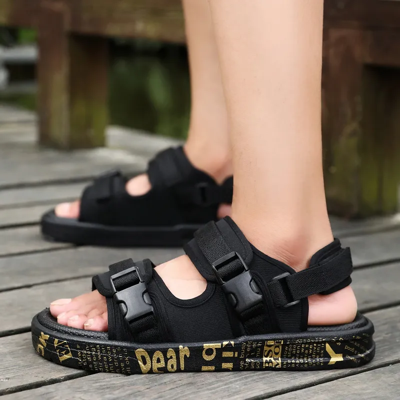 YUZHAOLIN Beach Sandals Unisex Black Gold/Black White/Camouflage-11