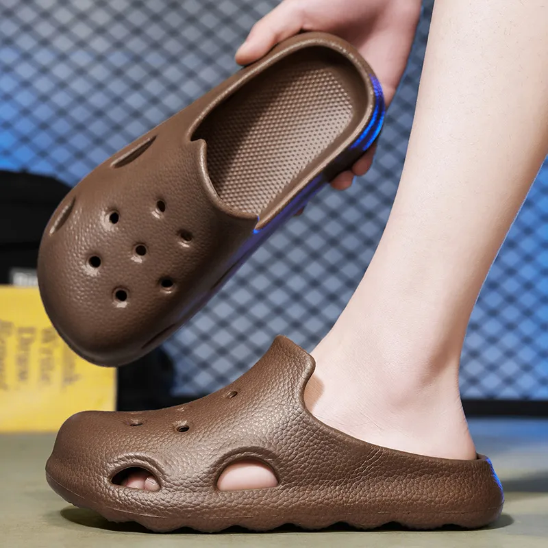 YUZHAOLIN Abrasion Resistant Slip Resistant Closed Toe Slippers Men's-4