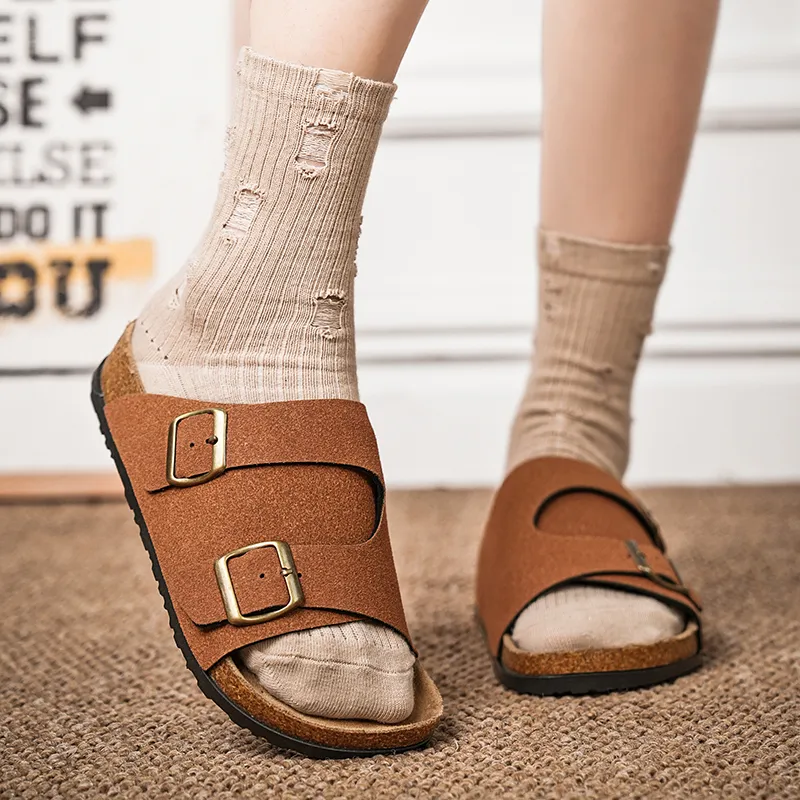 YUZHAOLIN EVA Rubber Sole Slip Resistant Abrasion Resistant Slide Slippers Unisex-6