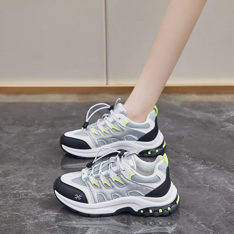 YUZHAOLIN Anti Slip Wear Resistant Low Top Chunky Sneakers Women's-5