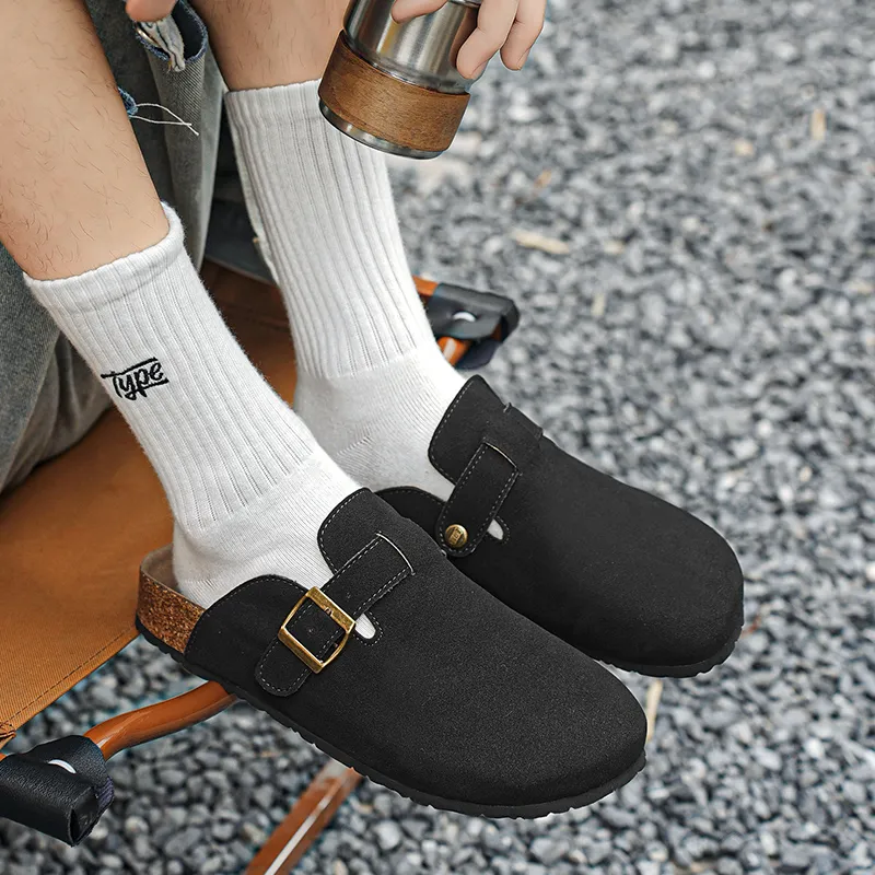 YUZHAOLIN Abrasion Resistant Slip Resistant Closed Toe Slippers Men's-7