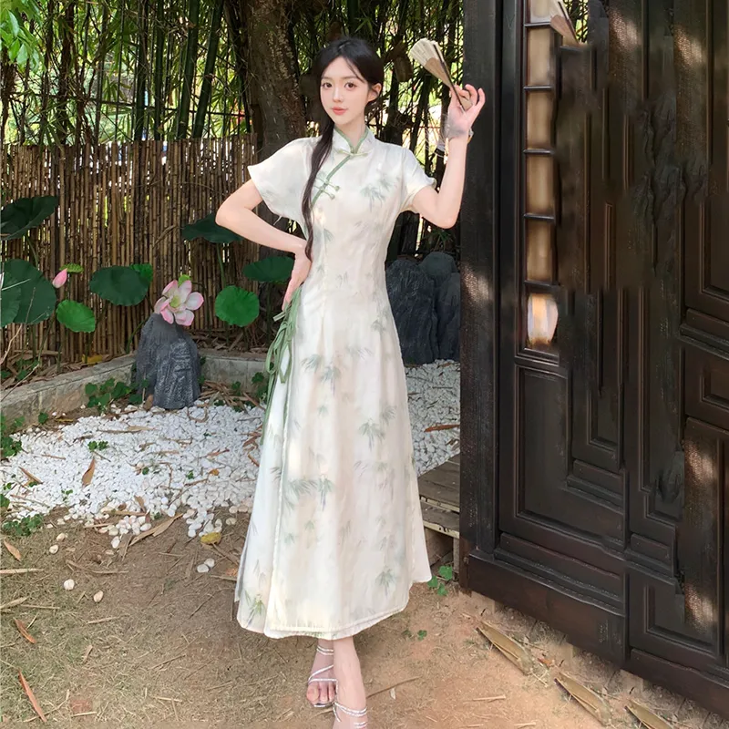 XIAOJUCHUANLI Short Sleeved Dress Women's-4