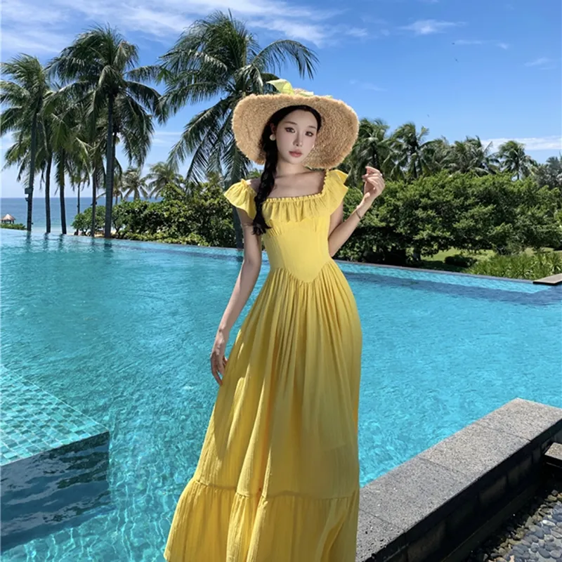 XIAOJUCHUANLI Short Sleeved Dress Women's-5