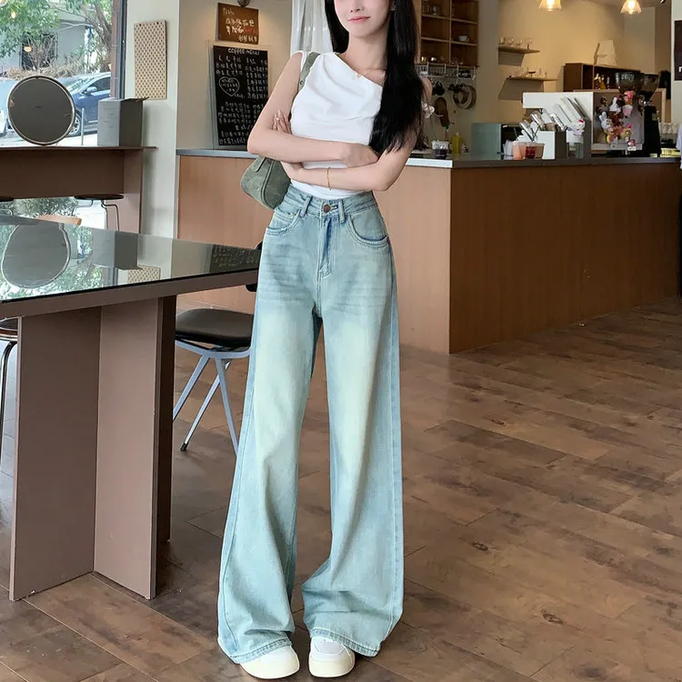 XIAOJUCHUANLI Jeans Women's Blue-2