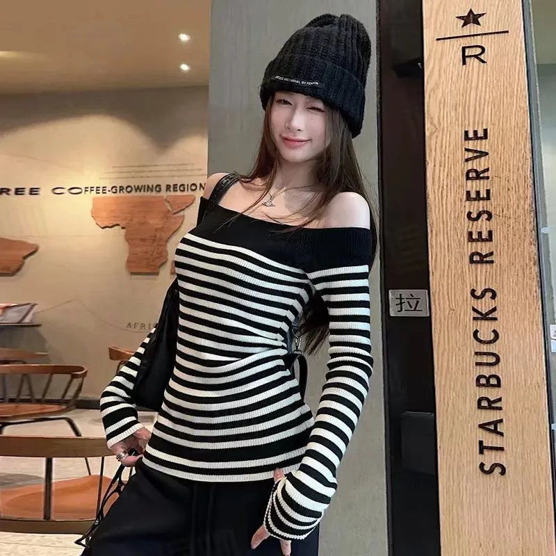 XIAOJUCHUANLI Knitwear Women's Stripes-5