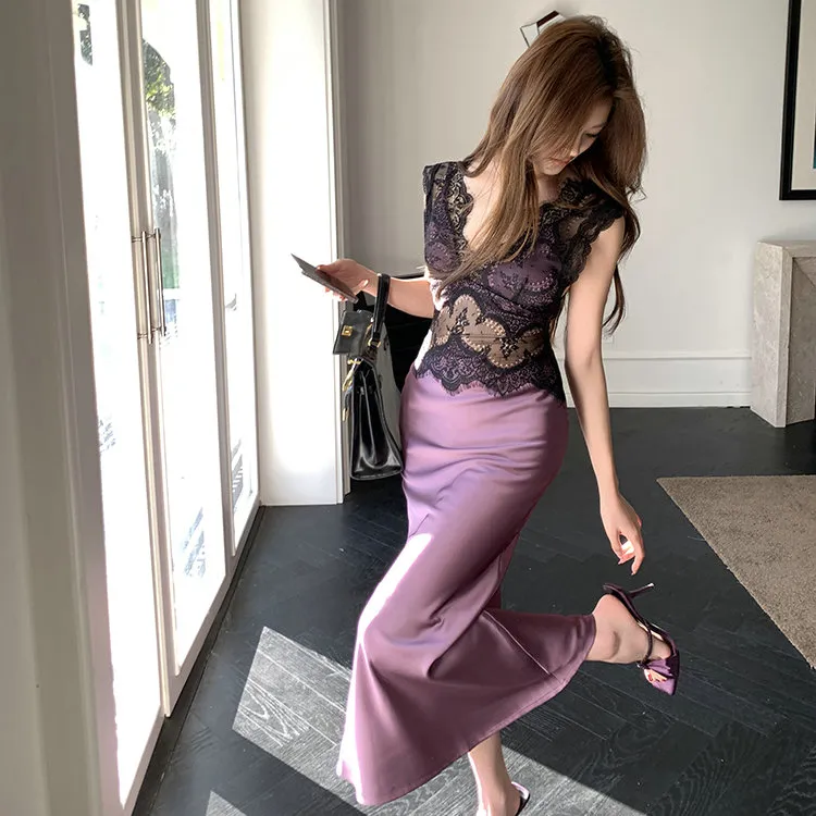 XIAOJUCHUANLI Sleeveless Dress Women's Purple-2