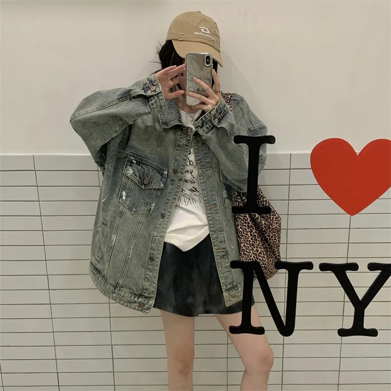 XIAOJUCHUANLI Denim Jacket Unisex-2