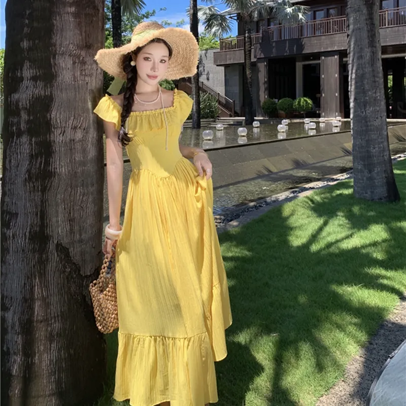 XIAOJUCHUANLI Short Sleeved Dress Women's-2