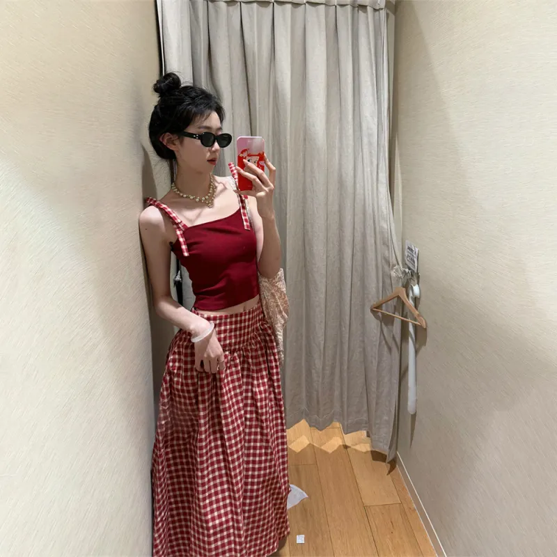 XIAOJUCHUANLI Skirt Set Women's-4