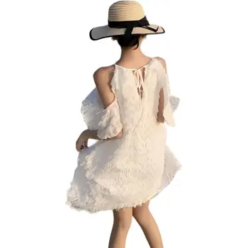 XIAOJUCHUANLI Slip Dress Women's White