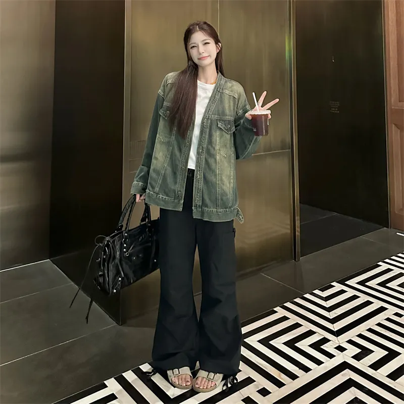 XIAOJUCHUANLI Denim Jacket Unisex-2