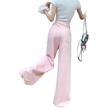 XIAOJUCHUANLI Jeans Women's Pink