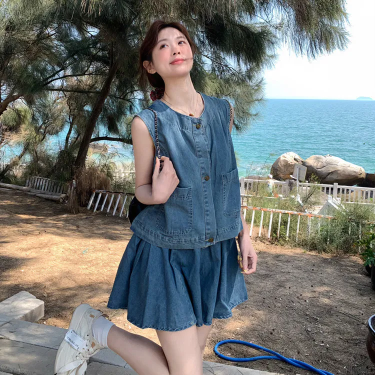 XIAOJUCHUANLI Skirt Set Women's-4
