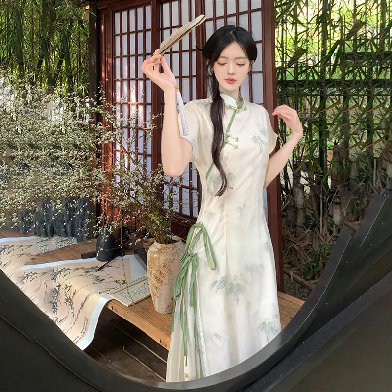 XIAOJUCHUANLI Short Sleeved Dress Women's-2