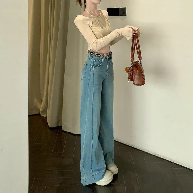 XIAOJUCHUANLI Jeans Women's Blue-2