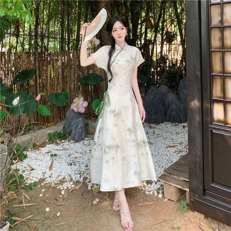 XIAOJUCHUANLI Short Sleeved Dress Women's-6