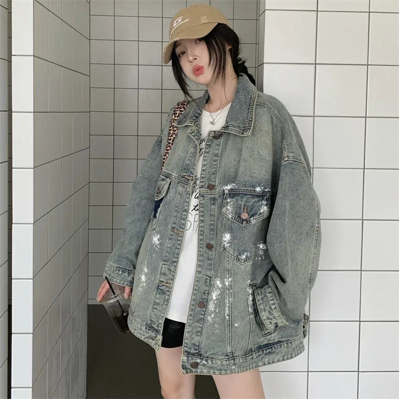 XIAOJUCHUANLI Denim Jacket Unisex-1