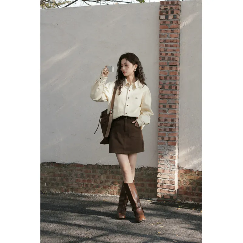 XIAOJUCHUANLI Denim Jacket Women's-2