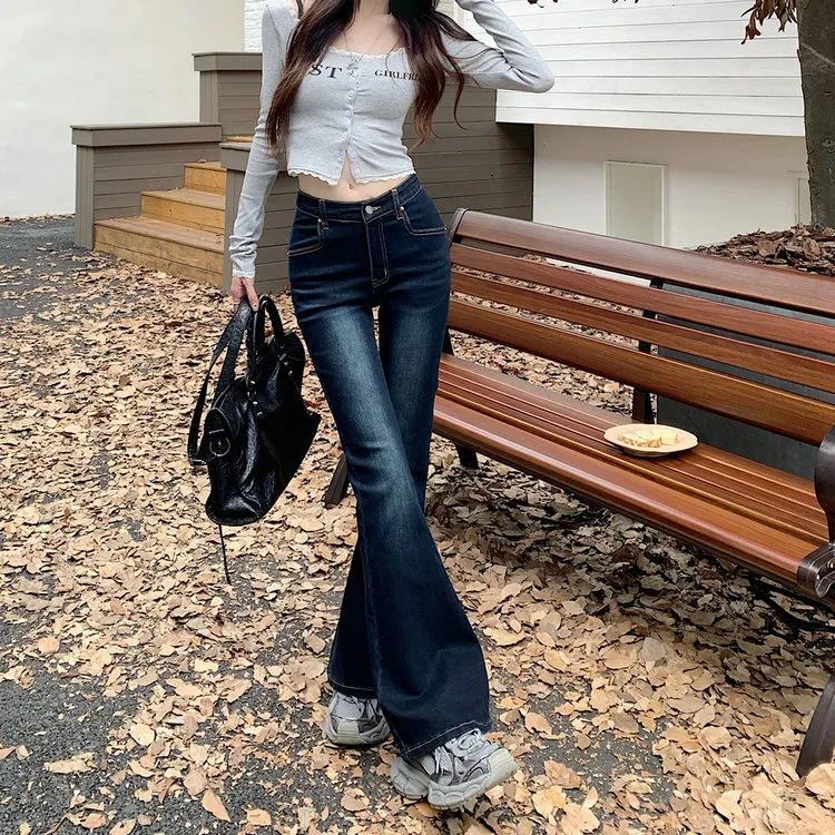 XIAOJUCHUANLI Jeans Women's Blue-4