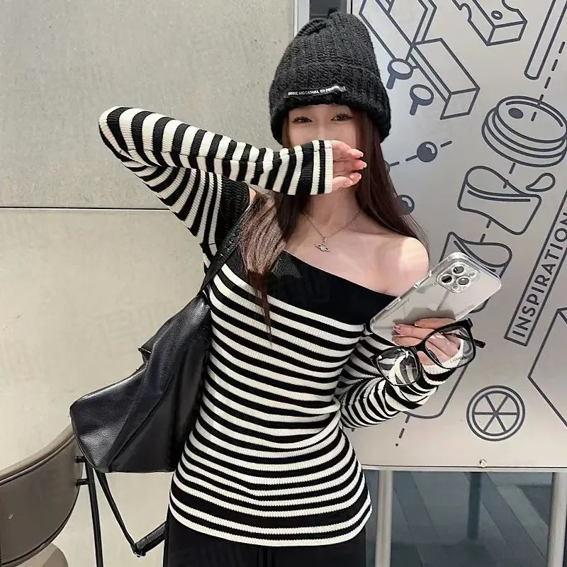 XIAOJUCHUANLI Knitwear Women's Stripes-6