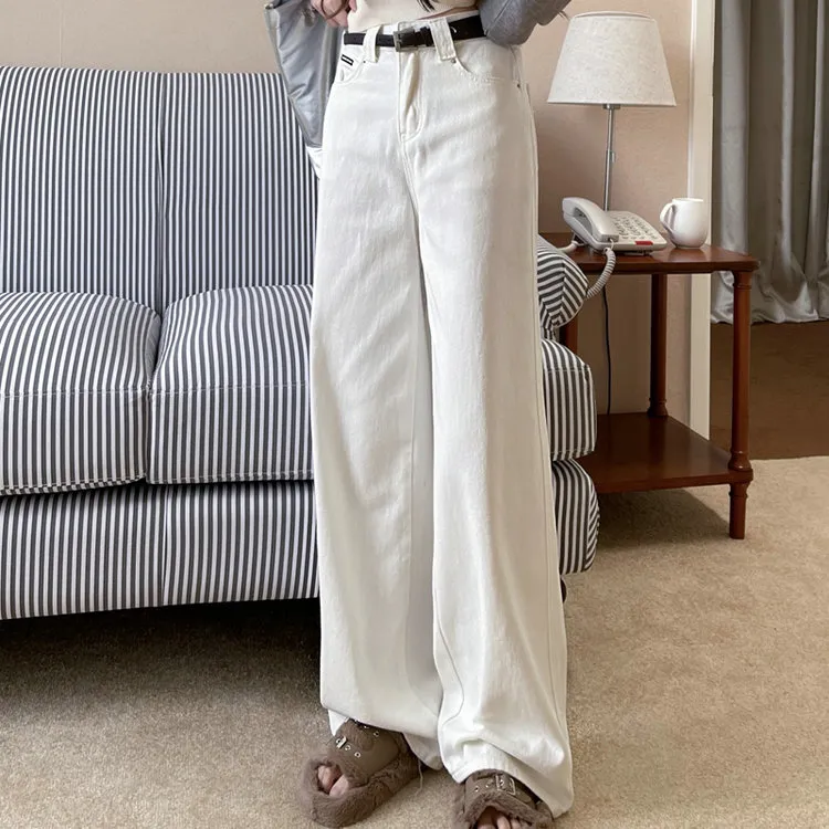 XIAOJUCHUANLI Jeans Women's White-3