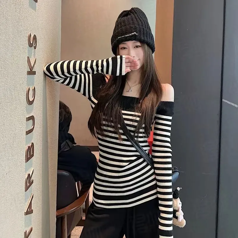 XIAOJUCHUANLI Knitwear Women's Stripes-2