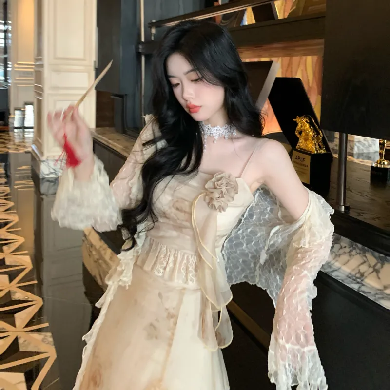 XIAOJUCHUANLI Skirt Set Women's-3