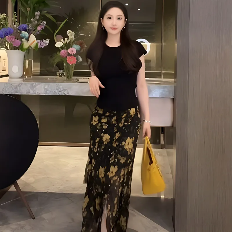 XIAOJUCHUANLI Skirt Set Women's-2