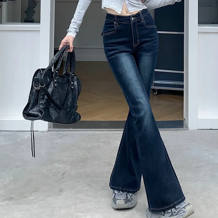 XIAOJUCHUANLI Jeans Women's Blue-3