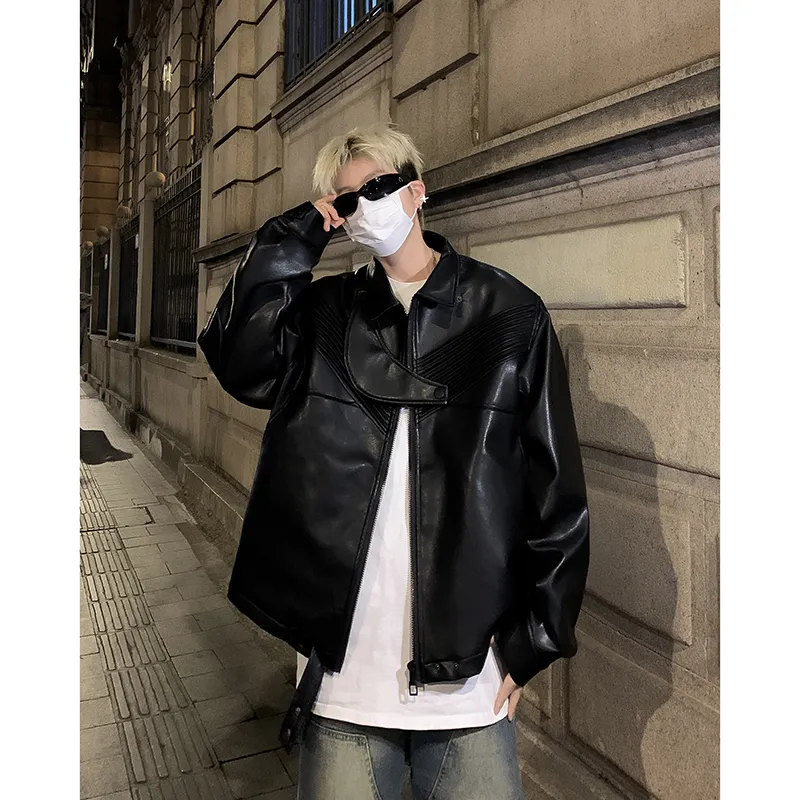 RVANGUARD Leather Jacket Unisex Black-3