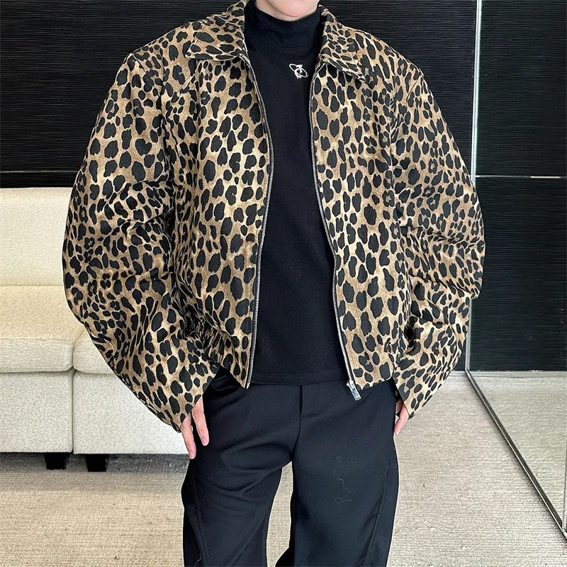 RVANGUARD Denim Jacket Unisex Leopard Print-4
