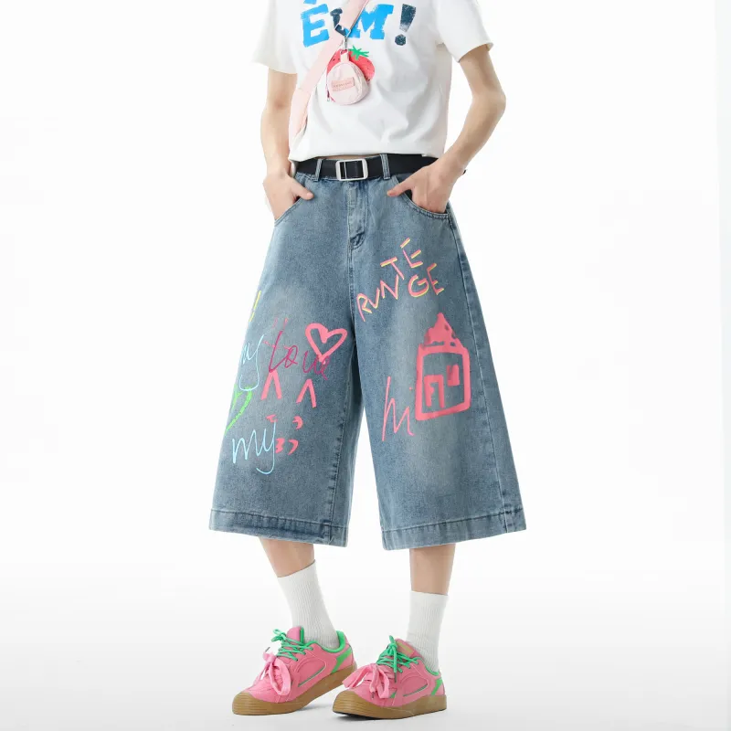 RVANGUARD Denim Shorts Unisex Light Blue-3