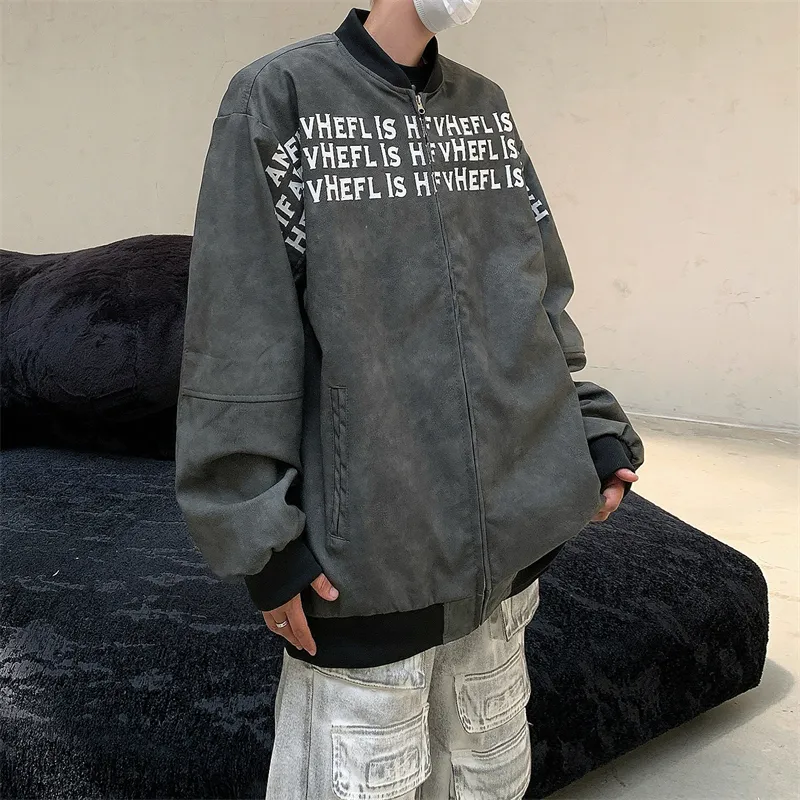 RVANGUARD Leather Jacket Unisex Black Gray-3