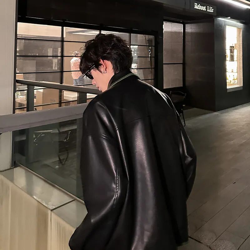 RVANGUARD Leather Jacket Unisex Black-1