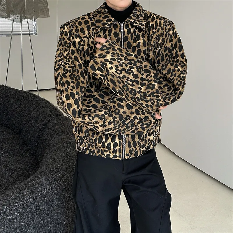RVANGUARD Denim Jacket Unisex Leopard Print-2