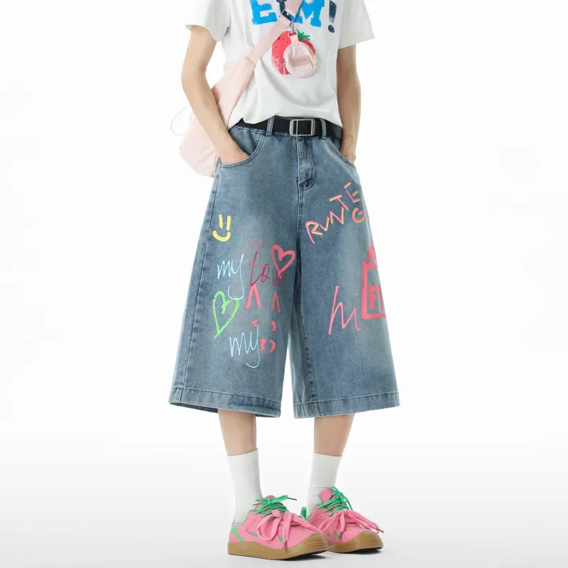 RVANGUARD Denim Shorts Unisex Light Blue-2