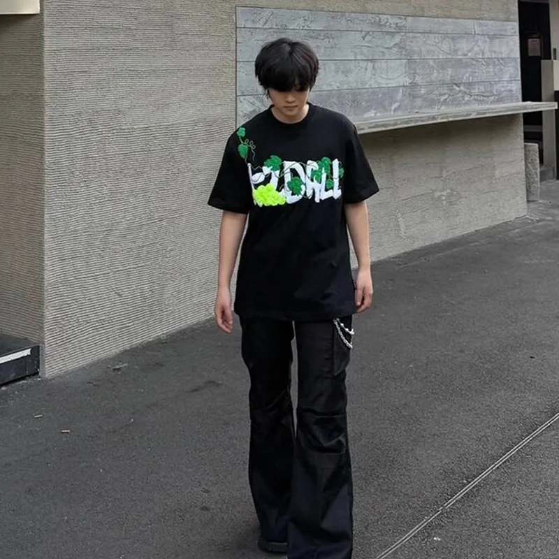 PAINT STAIN T Shirts Unisex Black-2