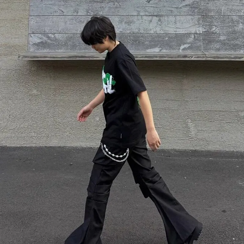 PAINT STAIN T Shirts Unisex Black-4